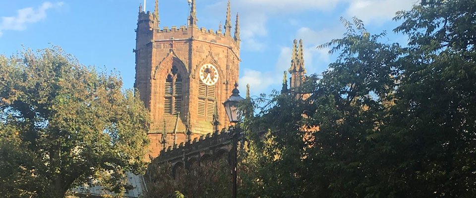 St. Mary's Church seen through the trees